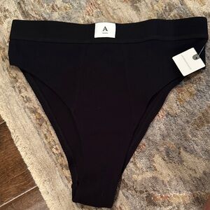 Anthropologie Black High-Waisted Briefs